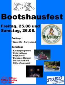 25.08. und 26.08.2023 – Sehen wir uns auf dem Bootshausfest?